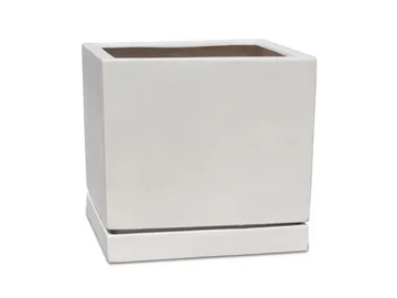 PORTLAND WHITE LITE - Fiber Clay garden pot by PAOLELLI GARDEN - view 2